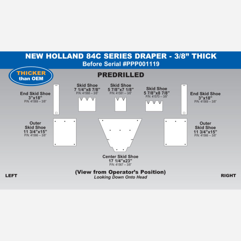New Holland 84 Skid Shoes Layout
