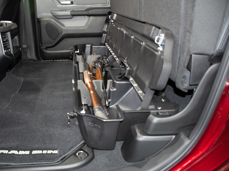 dodge mega cab gun safe DU-HA Underseat Storage / Gun Case for 4-4 RAM 4 Crew Cab (New  Body Style) - Black with Lid