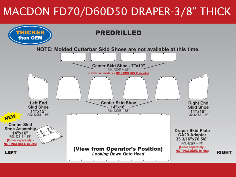 FD70/D60/D50 Skid Shoe Replacement Parts