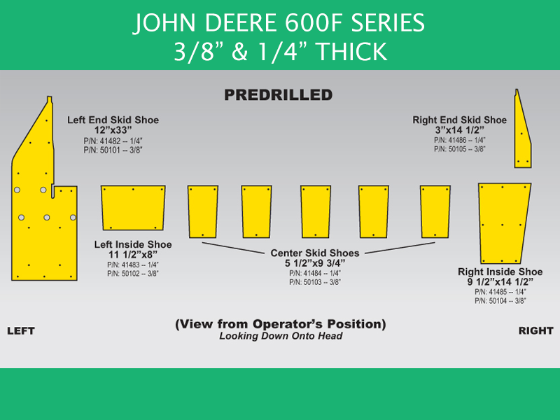 John Deere 600F Skid Shoe Replacement Parts